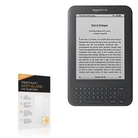 BoxWave Screen Protector Compatible With Kindle Keyboard 3G (2010) - ClearTouch Anti-Glare Anti-UV EyeCare (2-Pack), Filters out Harmful Blue Light Reduce Fatigue