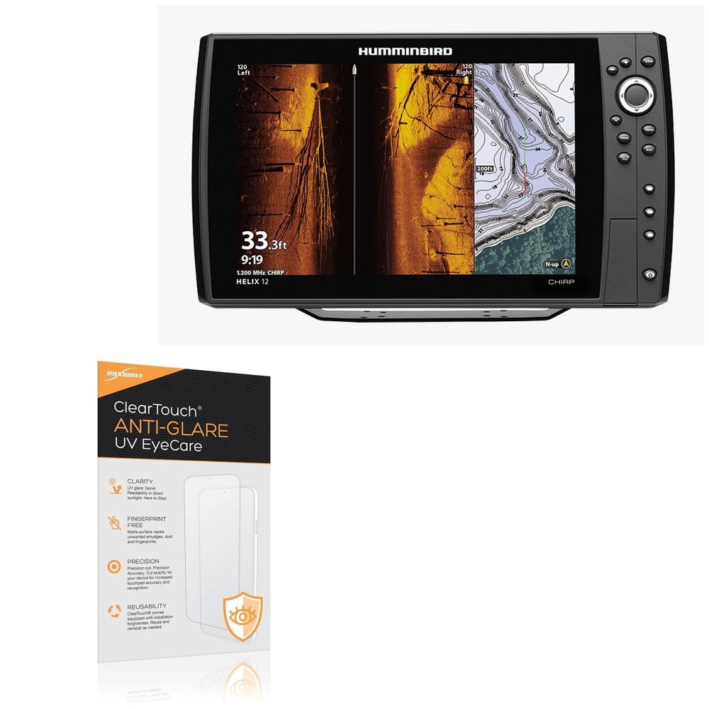 BoxWave Screen Protector Compatible with Humminbird Helix 12 G3N - ClearTouch Anti-Glare Anti-UV EyeCare (2-Pack), Filters Out Harmful Blue Light Reduce Fatigue