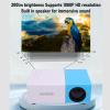 Bewinner Mini Projector, 1080P Full HD Supported Video Projector, Portable Outdoor Home Theater Movie Projectors, Compatible with HDMI, USB, AV, Smartphone (US Plug) view 2