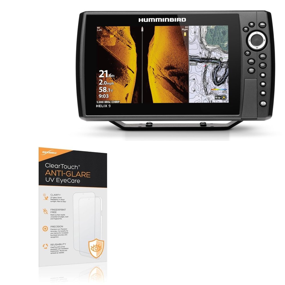 BoxWave Screen Protector Compatible with Humminbird Helix 9 G3N - ClearTouch Anti-Glare Anti-UV EyeCare (2-Pack), Filters Out Harmful Blue Light Reduce Fatigue