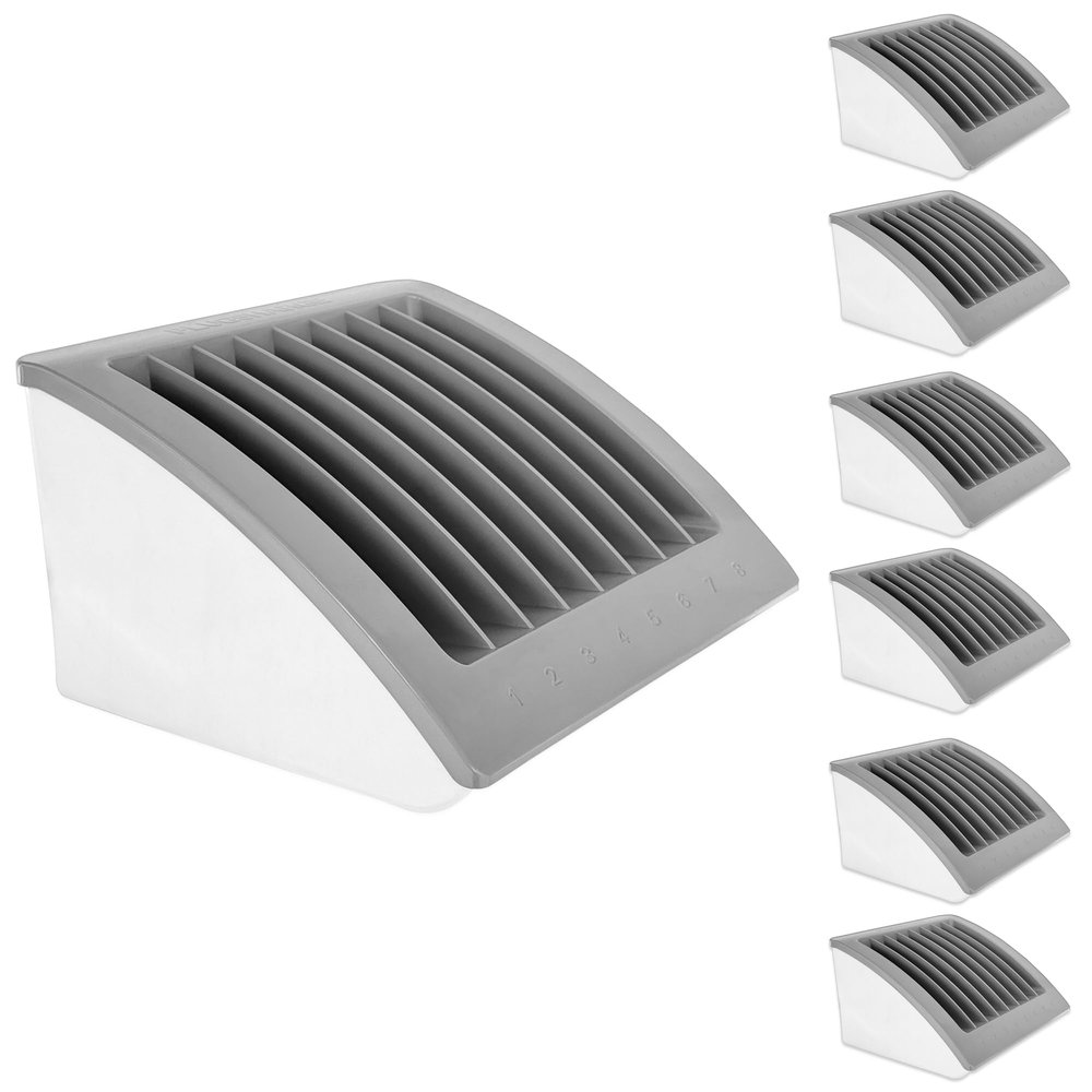 6-Pack | 8-Device Laptop & Tablet Charging Station for Multiple Laptops - Chromebook Organizer for Classroom & Office - Fits up to 15.6'' Screensize and 1.375'' Thick