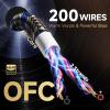 TODN HiFi Speaker Cable with Banana Plugs for Audiophile with OFC, 24K Gold-Plated Banana Plug Audio Cable (9.8ft/3m, 1 Cable) view 2