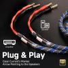 TODN HiFi Speaker Cable with Banana Plugs for Audiophile with OFC, 24K Gold-Plated Banana Plug Audio Cable (9.8ft/3m, 1 Cable) view 4