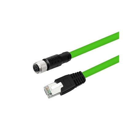 AANAN M8 to RJ45/4-core A-Type Coded Network Cable with Aviation Plug(4P Female,1M)
