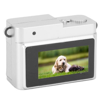 Yunseity Mini Keychain Camera, 64GB Retro Micro Digital Camera with 0.96 Inch Color Screen, 1080P Tiny Compact Pocket Video Recorder with LED Fill Light, 6 Filters for Travel School (White)