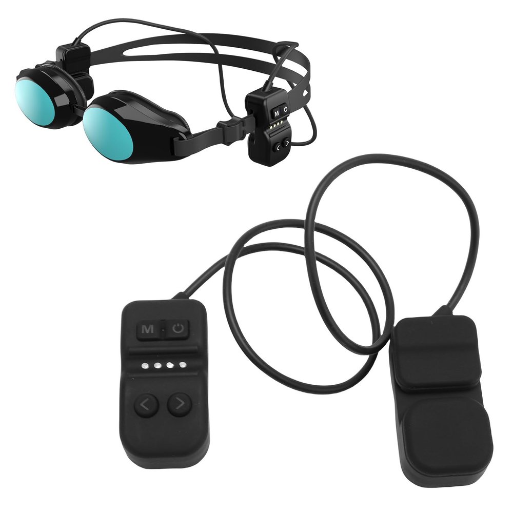 ASHATA Bone Conduction Swimming Headphones, IP68, MP3 Player, 5.0 Headphones for Swimming Diving, 8GB Storage, 8H Playtime, with Sports Headband Earplugs