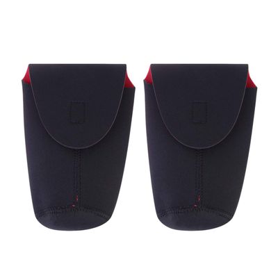 Housoutil 2pcs Thickened Diving Material Camera Lens Bag Drop-resistant and Crash-proof Lens Sleeve for Photography Compatible Cameras Black
