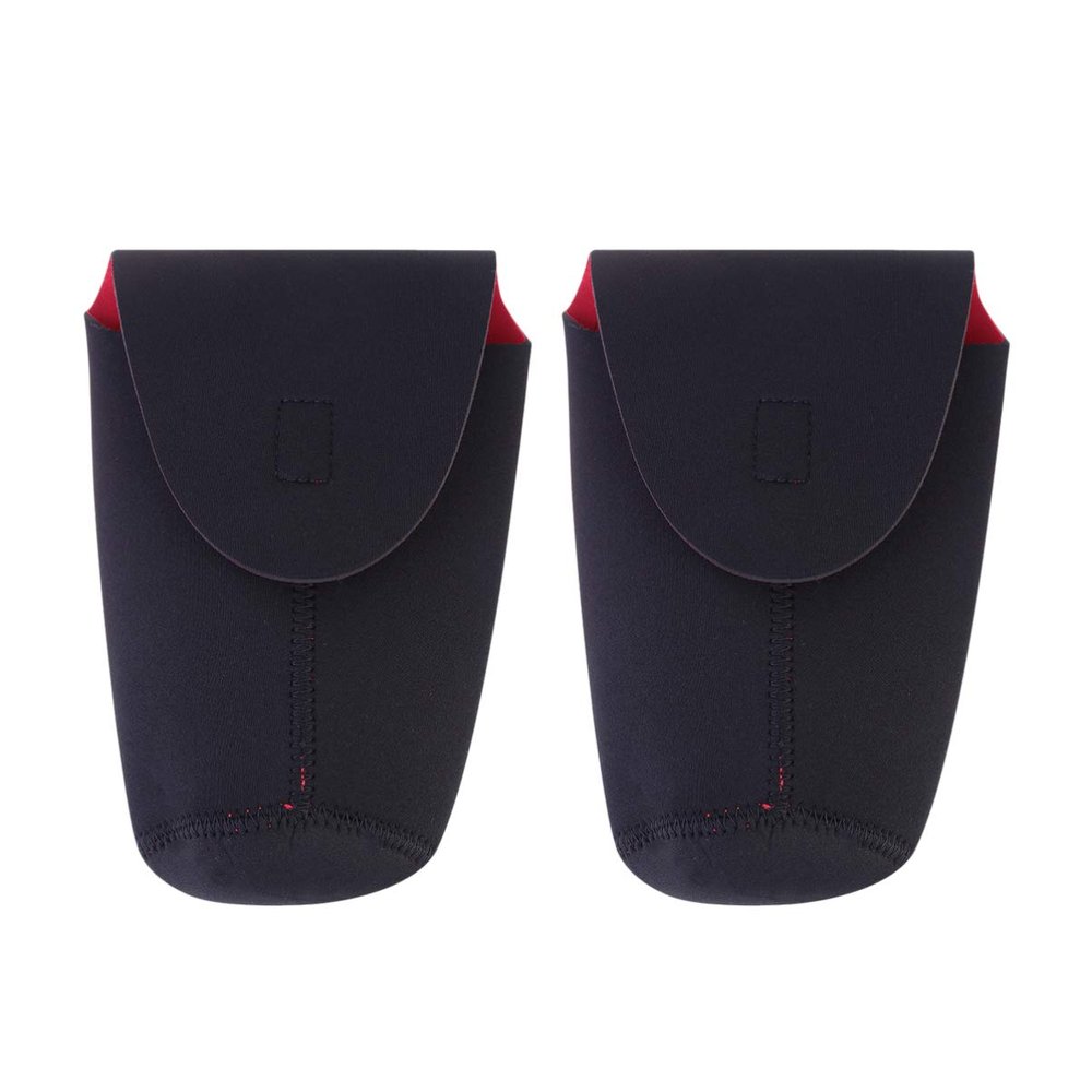Housoutil 2pcs Thickened Diving Material Camera Lens Bag Drop-resistant and Crash-proof Lens Sleeve for Photography Compatible Cameras Black