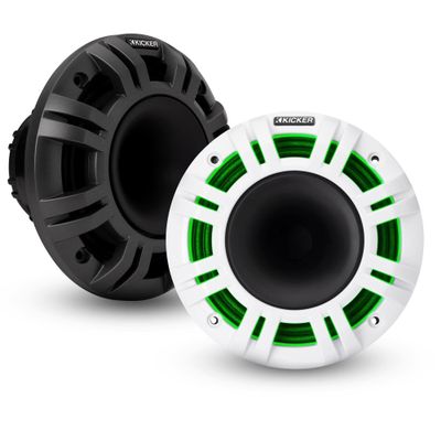 Kicker 48KMXL65 6.5" 4-Ohm RGB-LED KMXL Horn-Loaded Marine Coaxial Speakers, Pair (Renewed)