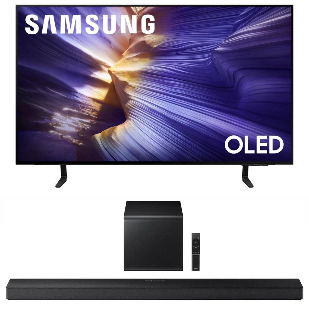 Samsung QN42S90FAEXZA 42 Inch 4K OLED Smart TV with a HW-QS700F 3.1.2 Ch Dolby Atmos Soundbar and Subwoofer (2025)