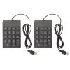 Wired Numeric Keypad - Ergonomic 18 - Key Design for Quiet Typing Mini USB Numpad for Laptop and Desktop Users (2Pcs) view 1