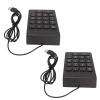 Wired Numeric Keypad - Ergonomic 18 - Key Design for Quiet Typing Mini USB Numpad for Laptop and Desktop Users (2Pcs) view 2