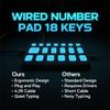 Wired Numeric Keypad - Ergonomic 18 - Key Design for Quiet Typing Mini USB Numpad for Laptop and Desktop Users (2Pcs) view 4