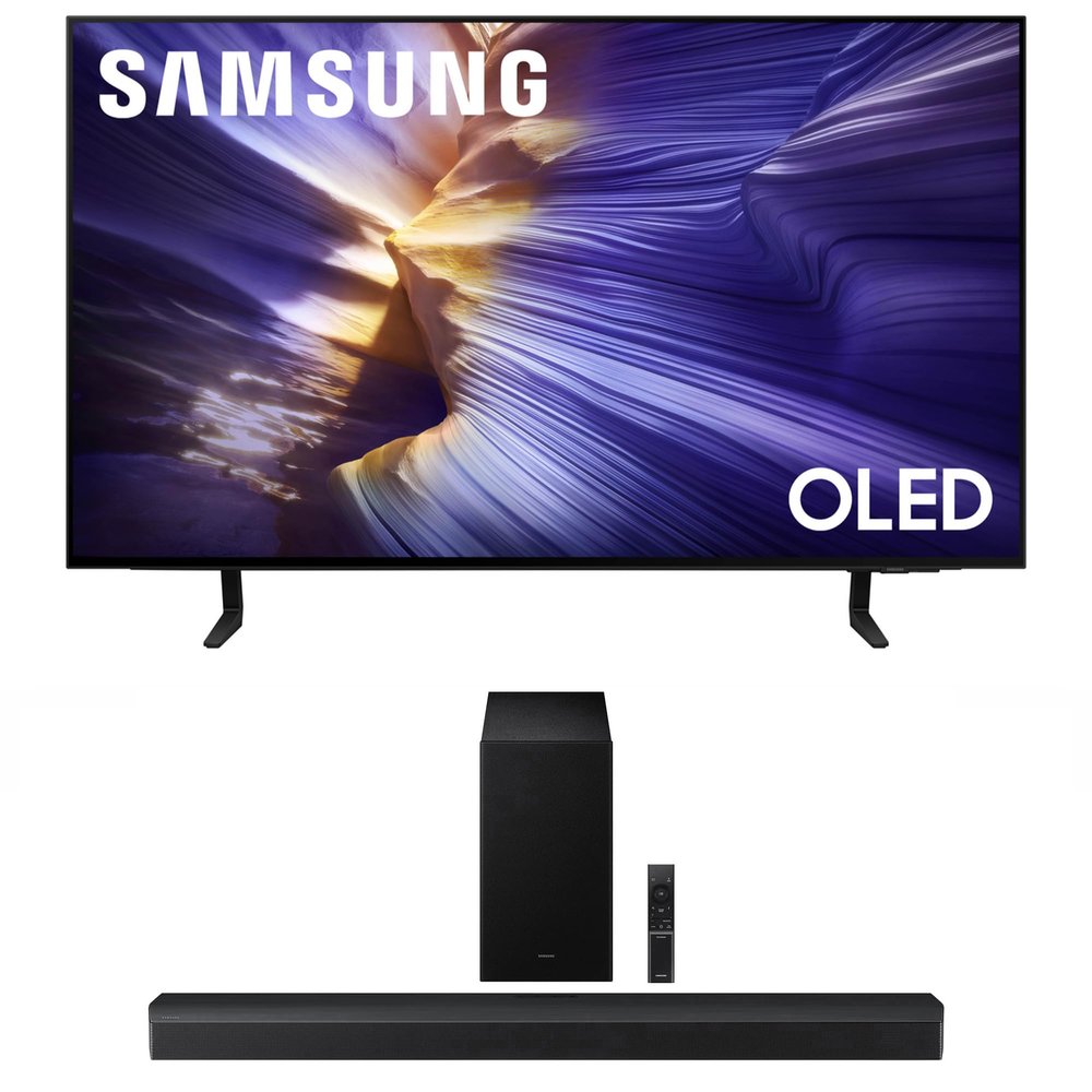 Samsung QN42S90FAEXZA 42 Inch 4K OLED Smart TV with a HW-B750F B Series Soundbar 5.1 Ch and Subwoofer (2025)
