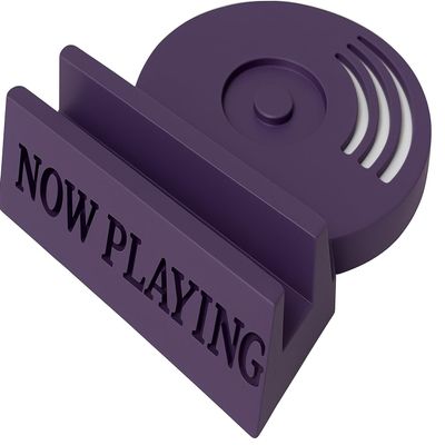 CD Now Playing Display Stand  Minimalist Holder Rack for Single CD  Acrylic Storage Shelf Display for Jewel Case  Compact Design for CDs, DVDs and Videogames  Made in USA (1, Purple)