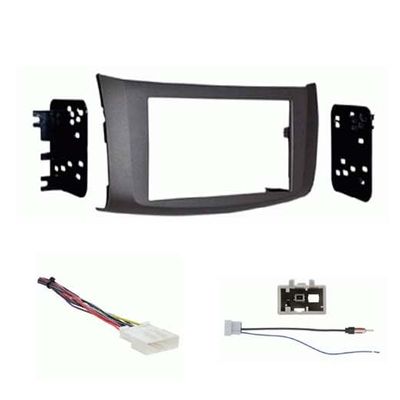 Double DIN Car Stereo Radio Install Kit (Gray) Package Compatible with for Sentra 2019 Without Factory Amplifier