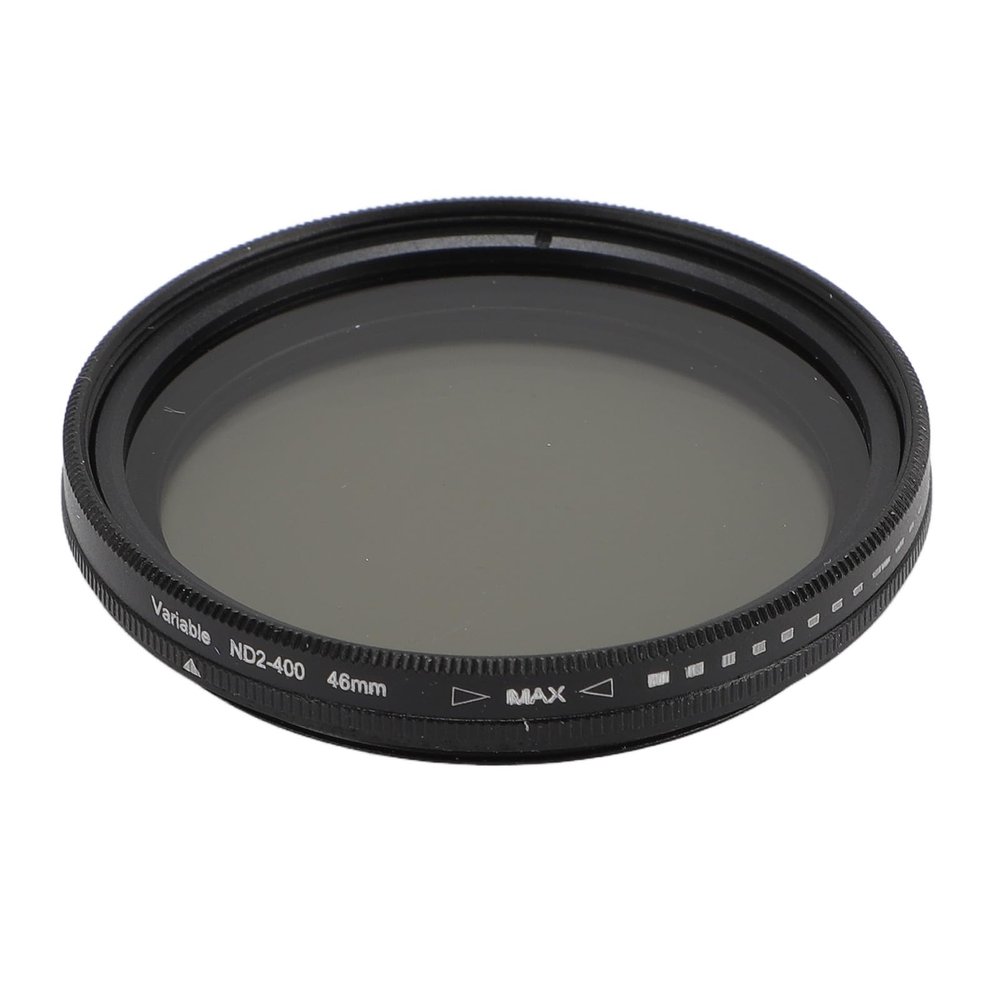 Adjustable ND Filter Variable Density ND2 400 for Camera Lens, Optical Glass Material, Long Exposure Capability, Eliminate Moire Fringe and Uneven Dimming, Comes with Storage Box (46mm)