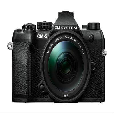 OM SYSTEM OM-5 Mark II BLK w/M.ZUIKO Digital 14-150mm f4.0-5.6 II Compact Light Weight Weather Sealed 4K Video Camera Best for Outdoor Travel