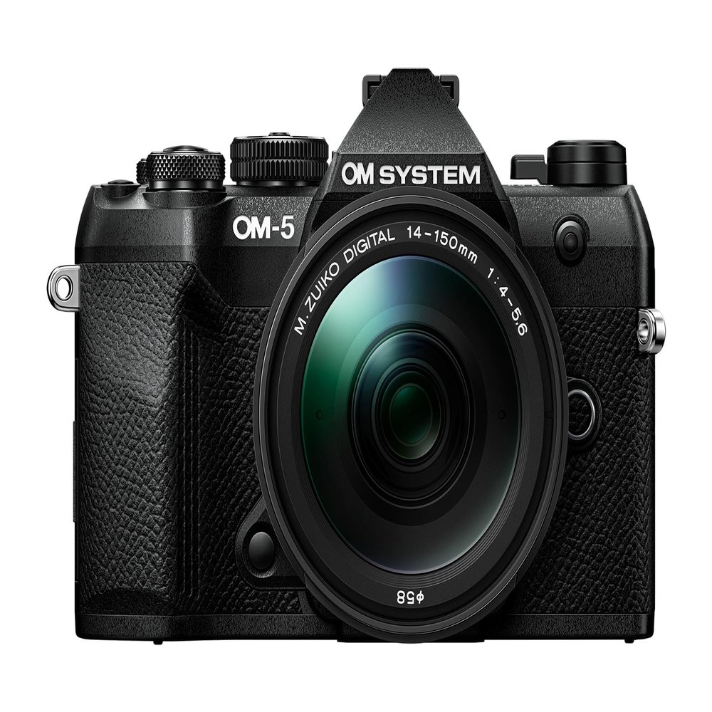 OM SYSTEM OM-5 Mark II BLK w/M.ZUIKO Digital 14-150mm f4.0-5.6 II Compact Light Weight Weather Sealed 4K Video Camera Best for Outdoor Travel