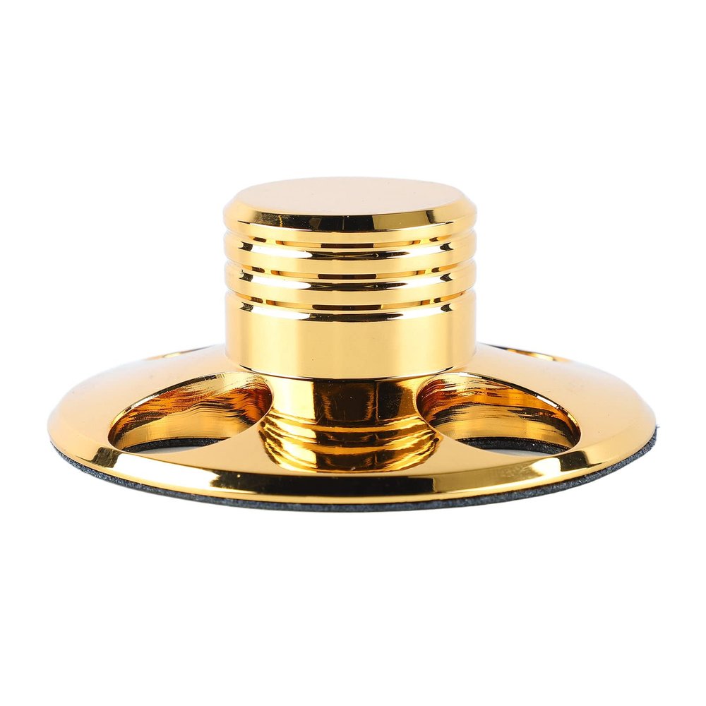 Acouto Record Weight Stabilizer for Turntable - Metal Record Disc Clamp, Enhance Sound Quality and Reduce Noise, Easy Installation