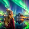 10x8ft Northern Lights Backdrop, Aurora Snow Mountain and Lake Background for Children & Adults Party Decorations Vacation Bible School Supplies view 3
