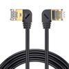 bodateng Double Elbow Down Up Angled 90 Degree CAT8 40Gbps 8P8C Cat 5 Ethernet Network Cable RJ45 LAN Patch Cord 0.5M(LE-LE) view 1