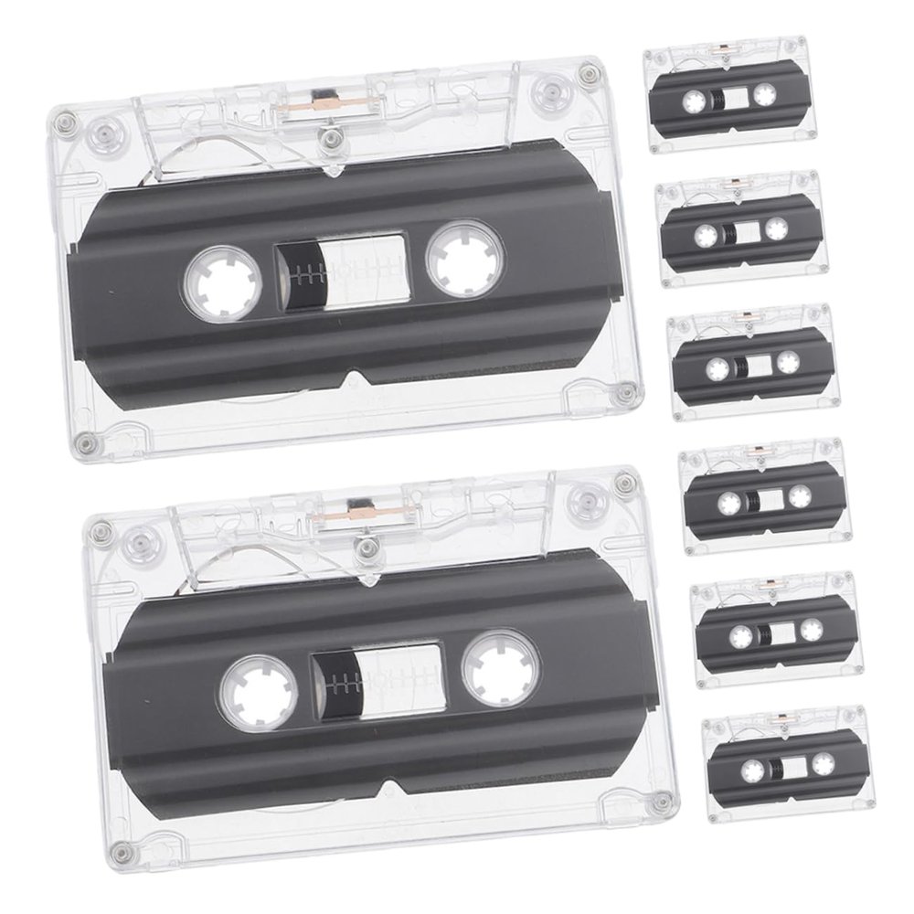 YARNOW 8pcs Blank Cassette Tape Audio Cassettes Micro Player Versatile Recording for Music Speech and Greetings
