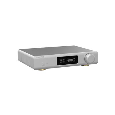 Topping D90 III Sabre Full Balaced DAC Preamp with Dual ES9039SPRO, USB/Bluetooth/Optic/Coaxial/AES/IIS to RCA/XLR Digital-Analog Audio Converter for PC/CD Player/Stereo Amplifier (Silver)