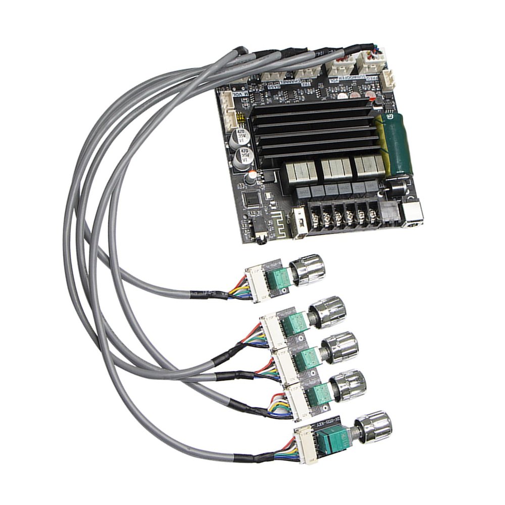 Luocute Power Amplifier Board, Audio Power Amplifier Module Sound Board ZK ST21 100W 100W 200W 2.1 Channel BT Digital Sound Powering Amplifiering Module