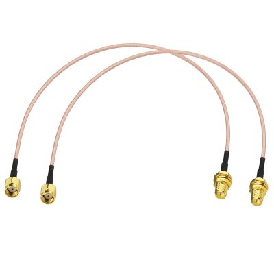 Yuslao RP-SMA Male to RP-SMA Female Bulkhead Mount RG316 Antenna Extension Cable 12inch 30cm Compatible with WiFi Router USB Adapter Security IP Security Camera PCIE Network Card Modem (2-Pack)