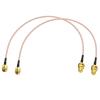 Yuslao RP-SMA Male to RP-SMA Female Bulkhead Mount RG316 Antenna Extension Cable 12inch 30cm Compatible with WiFi Router USB Adapter Security IP Security Camera PCIE Network Card Modem (2-Pack) view 1