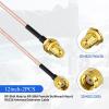 Yuslao RP-SMA Male to RP-SMA Female Bulkhead Mount RG316 Antenna Extension Cable 12inch 30cm Compatible with WiFi Router USB Adapter Security IP Security Camera PCIE Network Card Modem (2-Pack) view 2