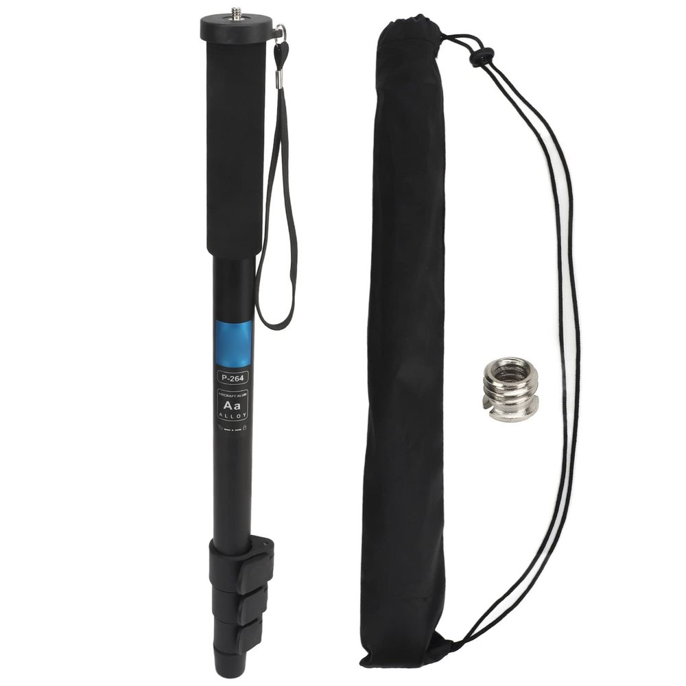 P264 Camera Monopod Portable Monopod Photo Stick Aluminum Telescopic Selfie Stick 4 Sections Height Digital Handheld for Action Camera Smartphone Portable