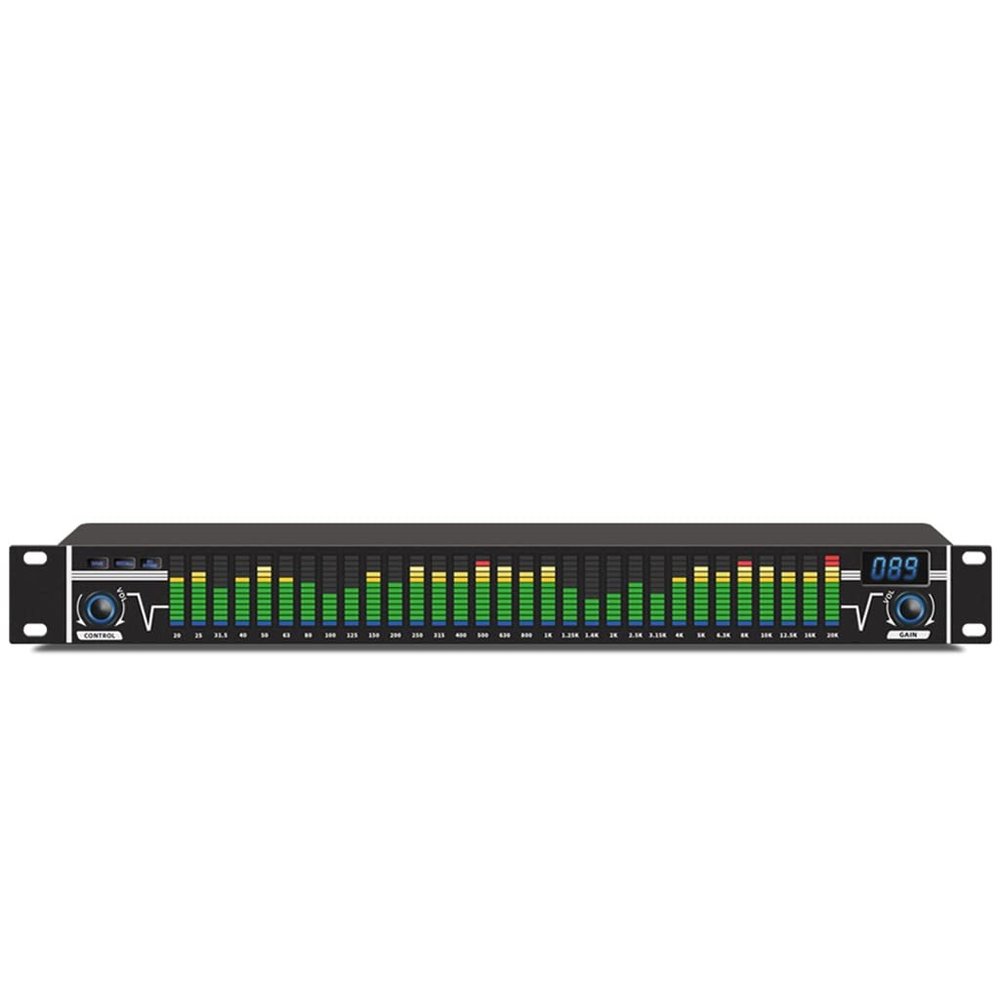 MVUYO 31 Bands Graphic Equalizer Audio Digital Equalizador De Audio Professional Sound System Professional Equalizers(D)