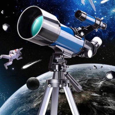 70mm Aperture 400mm AZ Mount Astronomy Telescope,Refractor Telescope for Kids Adults and Beginners,PortableTelescope, wi