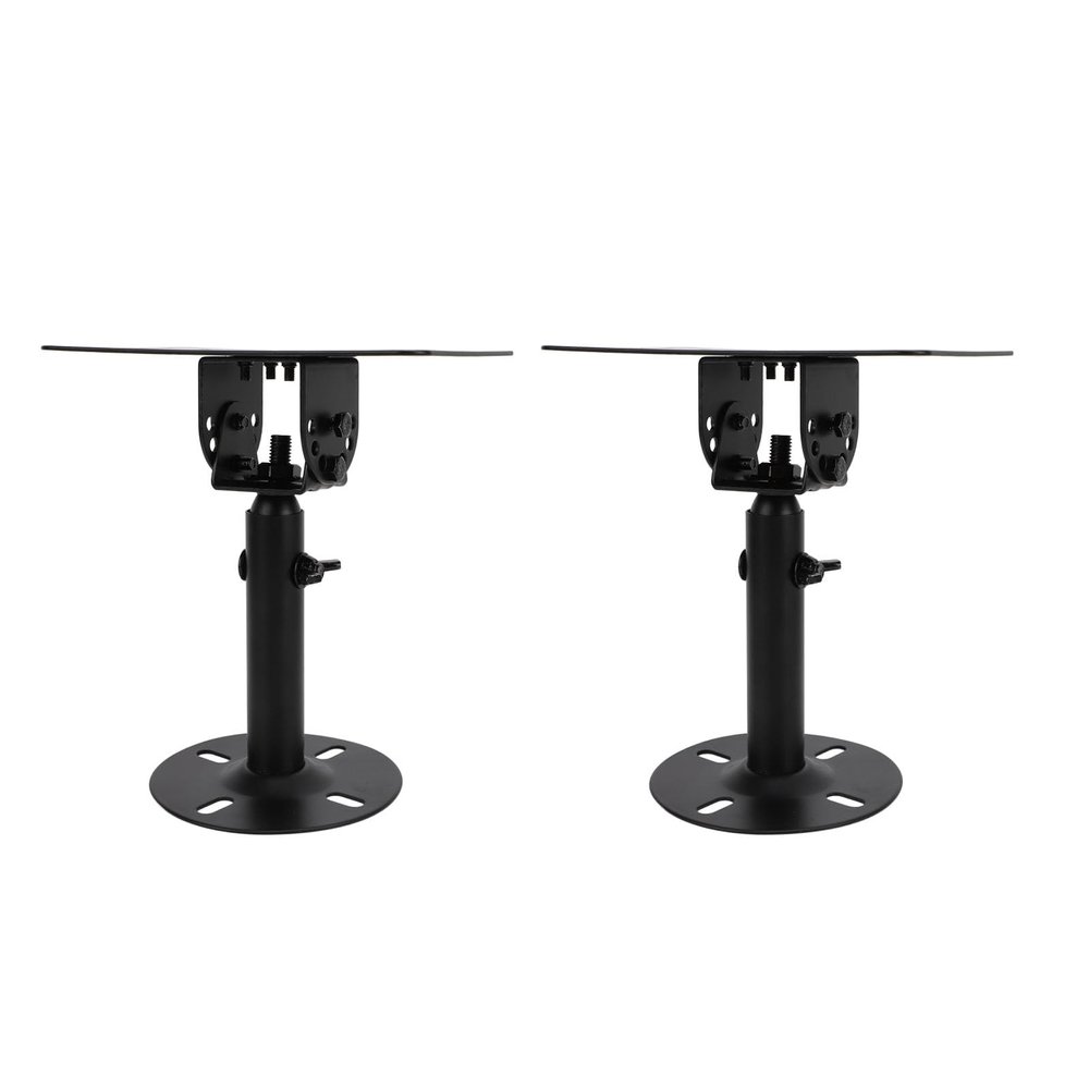Acouto Premium Sturdy Iron Speaker Stand Mount Bracket for Home Theater and Studio with Telescopic Rod and 180 Rotation