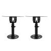 Acouto Premium Sturdy Iron Speaker Stand Mount Bracket for Home Theater and Studio with Telescopic Rod and 180 Rotation view 1