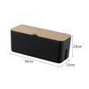 STOBOK Bamboo Wood Cover Wire Box Outdoor Storage Box for Charger Case Cord Concealer Cable Holder Cable Cover view 2