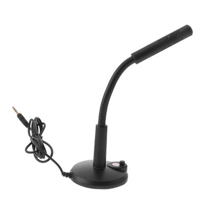 FUNOMOCYA 1Pc Desktop Microphone with Sound for Voice Chat Gaming and Recording Durable Connection for Laptop Use Black