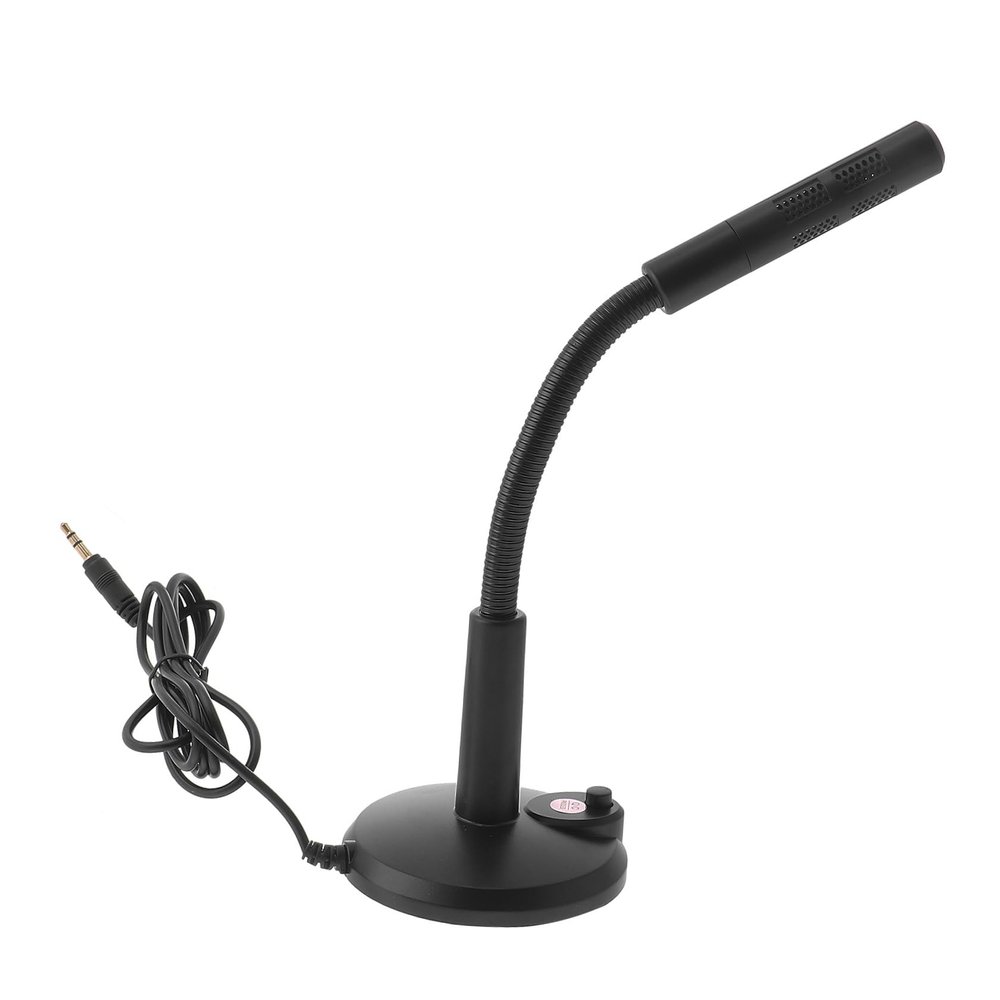 FUNOMOCYA 1Pc Desktop Microphone with Sound for Voice Chat Gaming and Recording Durable Connection for Laptop Use Black