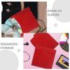 KOCKSHION 10Pcs Portable CD DVD Sleeves Red Paper Envelopes for Efficient Storage and Organization for Home Travel and Professional Use Compatible with All Disc Formats view 3