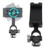 Dam Skerisi Aluminum Alloy Phone Mount Adapter with Cold Shoe, 360 Degree Rotatable Clamp for Tripod, Non Slip Silicone Protection, Quick Conversion Dovetail Design, Expandable for Microphone view 3