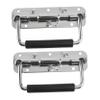 TOBBOMEY 2Pcs Chrome Folding Handles for Instrument Cases Cover-Free Knobs Heavy-Duty Tool Case Handles and Cabinets view 1