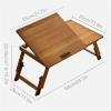 Adjustable Foldable Laptop Desk Lap Desk with Height Adjustable Legs Japanese Floor Table for Reading Living Room Solid Construction(Brown,M) view 2