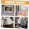 BEBEMOKO Multifunctional Tablet Stand Adjustable Metal Book Holder for Kitchen Recipes Silver Finish for Reading and Displaying Plates and Pictures view 3
