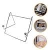 BEBEMOKO Multifunctional Tablet Stand Adjustable Metal Book Holder for Kitchen Recipes Silver Finish for Reading and Displaying Plates and Pictures view 4