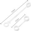 2 Pcs Silicone Cable Converter Holder Strap Tether,Anti Lost Cover Protections Sleeve Case for Various Charging Adapters Cable Adapter, Reusable Wire tie and Wire for Cable Management (White) view 2
