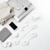 2 Pcs Silicone Cable Converter Holder Strap Tether,Anti Lost Cover Protections Sleeve Case for Various Charging Adapters Cable Adapter, Reusable Wire tie and Wire for Cable Management (White) view 3