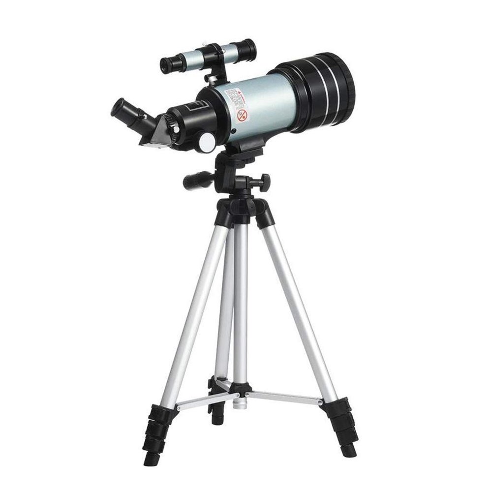 Astronomical Telescope, 300/70mm Refractor Telescope Monocular Lens HD 150X with Phone Mount Adjustable Tripod Lens 3X M