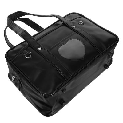 POPETPOP Cute Japanese School Bag Laptop Tote for Women Multi Functional Carrying Case with Padded Shoulder Strap Large Capacity Handbag for Work and Daily